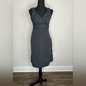 Anne Taylor Loft Elegant Black and White Striped/polka Dot Dress. Size 2 EUC